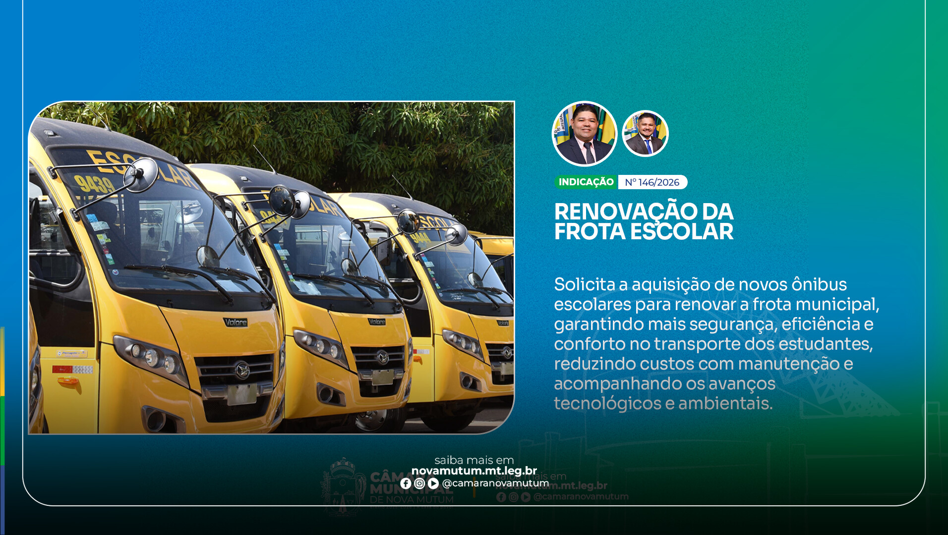 Vereador Altair Albuquerque defende renovação da frota escolar