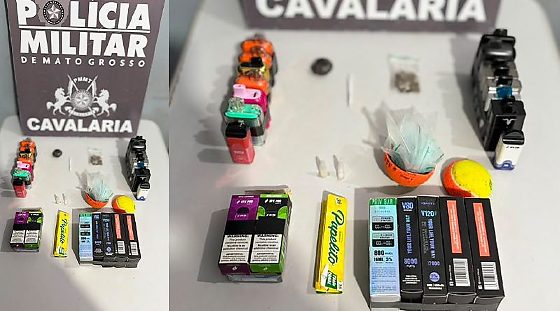 Homem é preso com cocaína, maconha, vapers e materiais para embalar drogas em Nova Mutum/MT