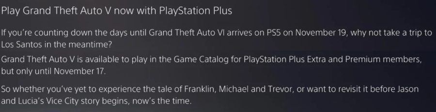 Ainda não zerou? GTA 5 vai sair da PS Plus dois dias antes da estreia de GTA 6