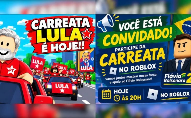 Carreatas políticas no Roblox agitam eleições de 2026 com buzinaços