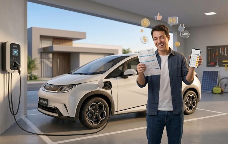 Carro elétrico em casa: veja quanto a conta de luz vai subir