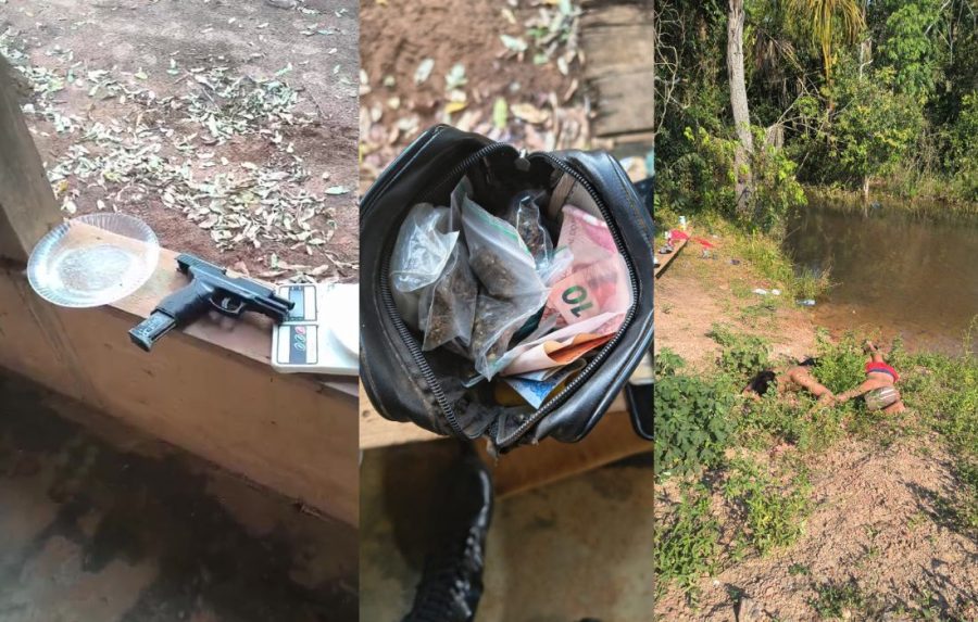 Suspeito de assalto a mercado é preso com drogas e moto roubada