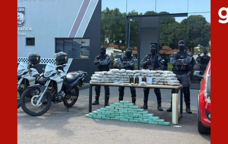 Dupla é presa com mais de 100 tabletes de drogas em MT; veja vídeo