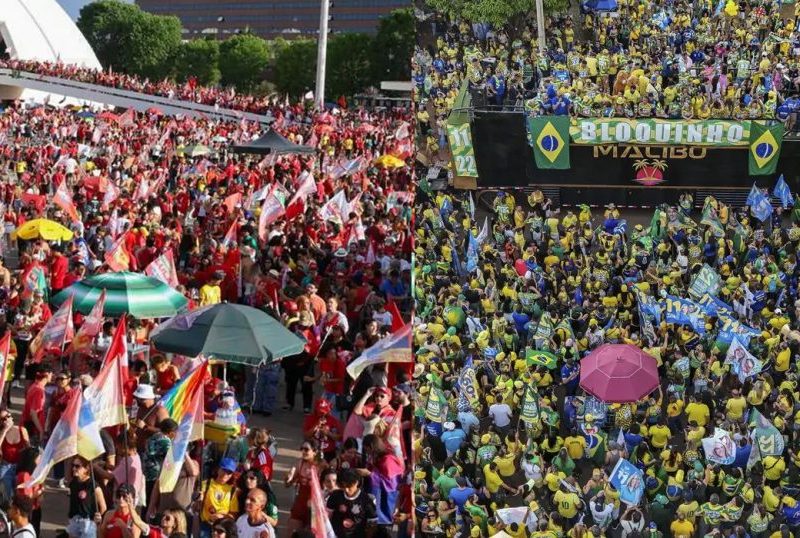 Em Brasília, atos por Lula e Flávio ficam a 2 km de distância