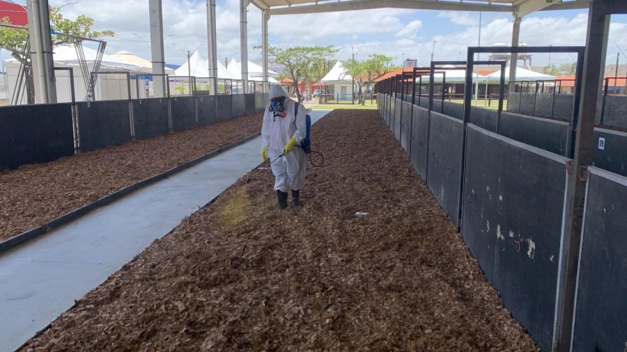 Expoagro 2026: Parque da Pecuária passa por procedimentos de biosseguridade