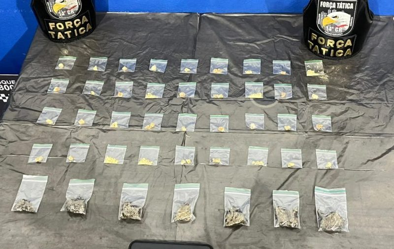 Força Tática apreende drogas em casa no bairro Fuji