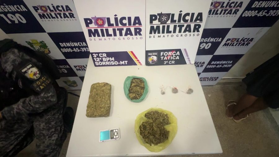 Homem é detido com mais de 1,2 kg de skank após denúncias de tráfico em Sorriso