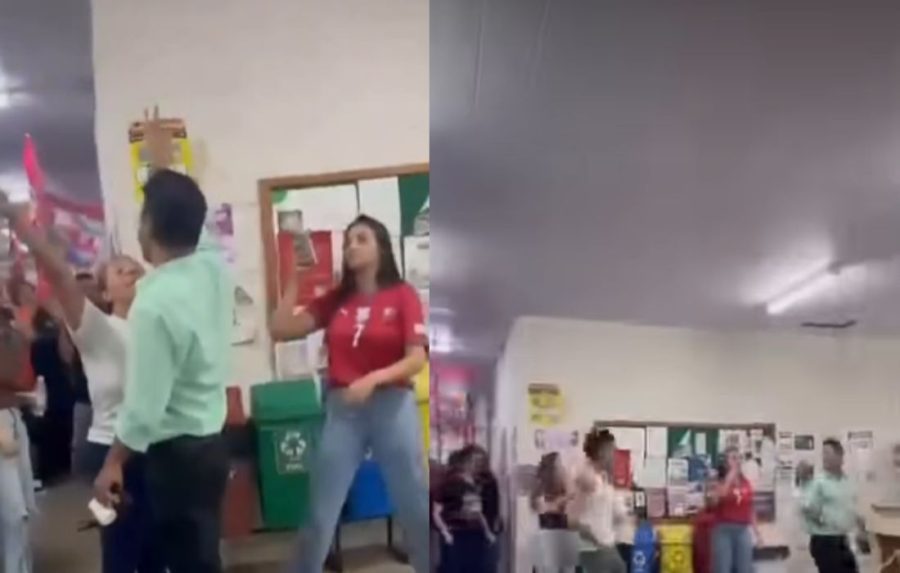 Homem é empurrado durante ato pró-Lula em universidade de MT