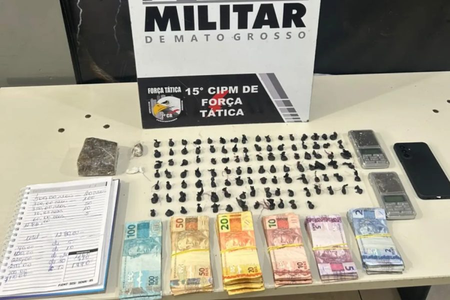 Homem é preso com drogas e dinheiro em Várzea Grande