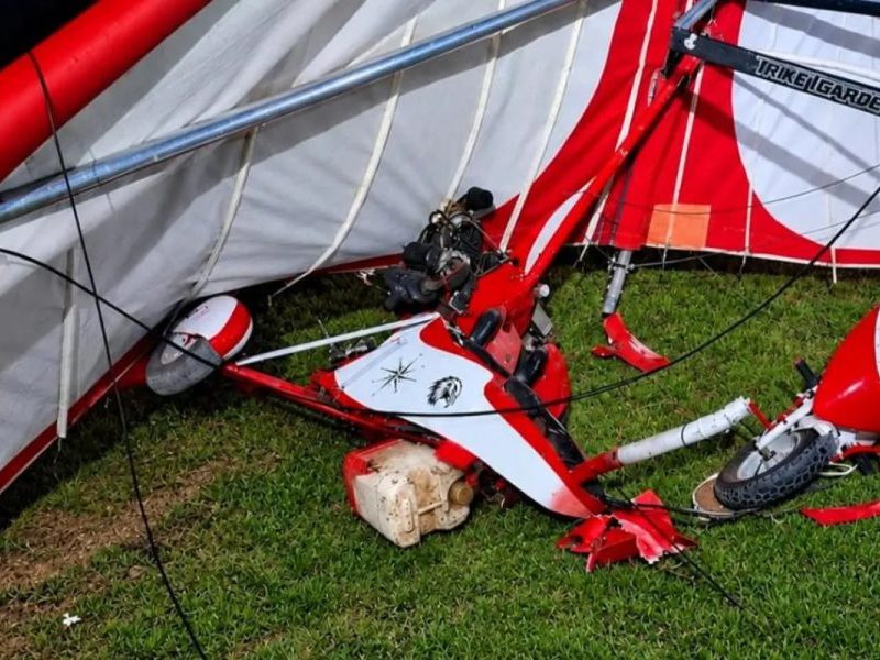 Acidente com trike voador deixa homem gravemente ferido em MT