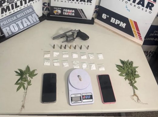 Mulheres são presas com arma e maconha em casa