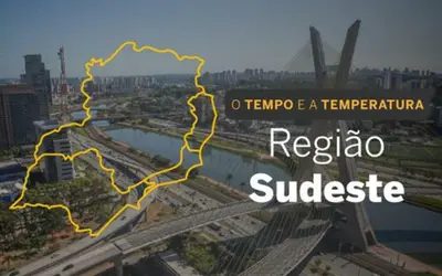 O TEMPO E A TEMPERATURA: pancadas com trovoadas atingem as quatro capitais do Sudeste no domingo (25)