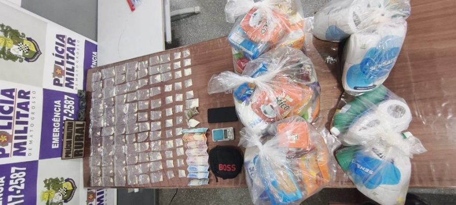 Patrulha Rural apreende 102 porções de drogas e prende faccionado por tráfico em Guiratinga