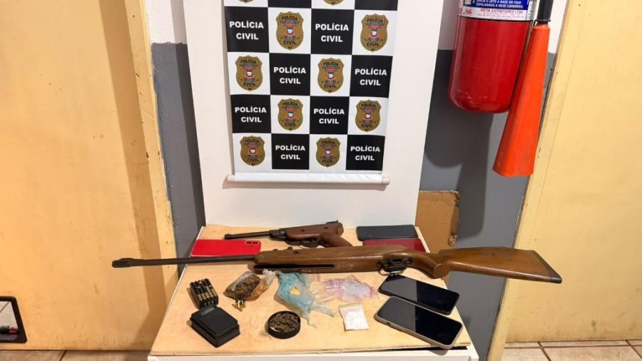 Prisão em Canarana: Polícia Civil apreende armas e drogas