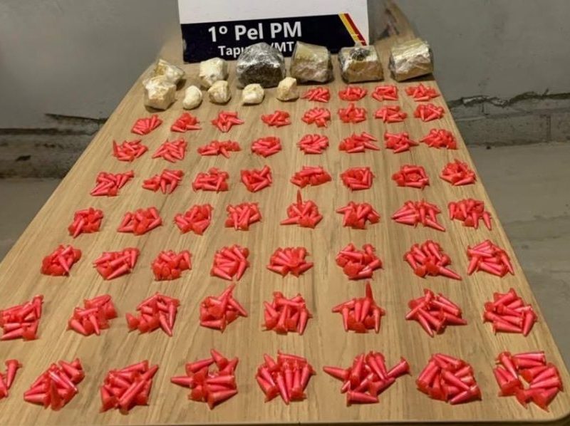 PM apreende adolescentes e 600 porções de drogas em Tapurah