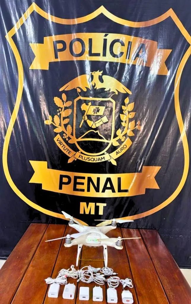 Polícia Penal apreende drone e eletrônicos na Penitenciária Mata Grande em Rondonópolis