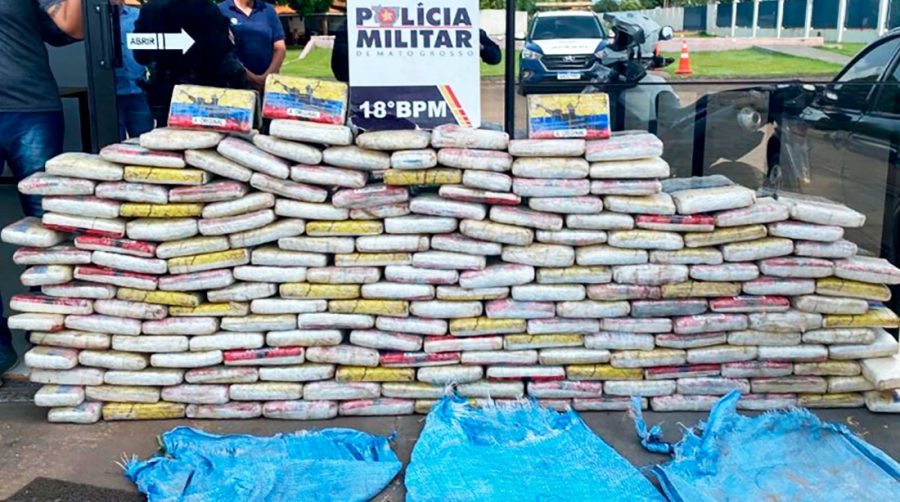 Tráfico em MT: prisões sobem 23% e PM apreende 10 t de drogas