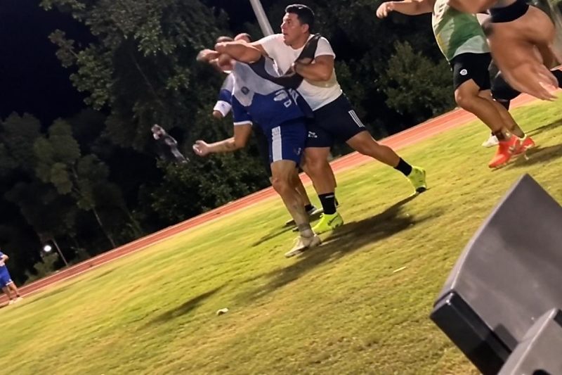 Briga generalizada após goleada em jogo de futebol em MT