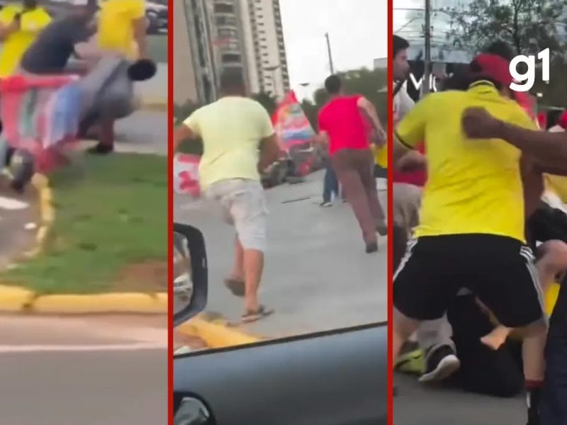 Confusão entre manifestantes e ex-candidato termina em agressão