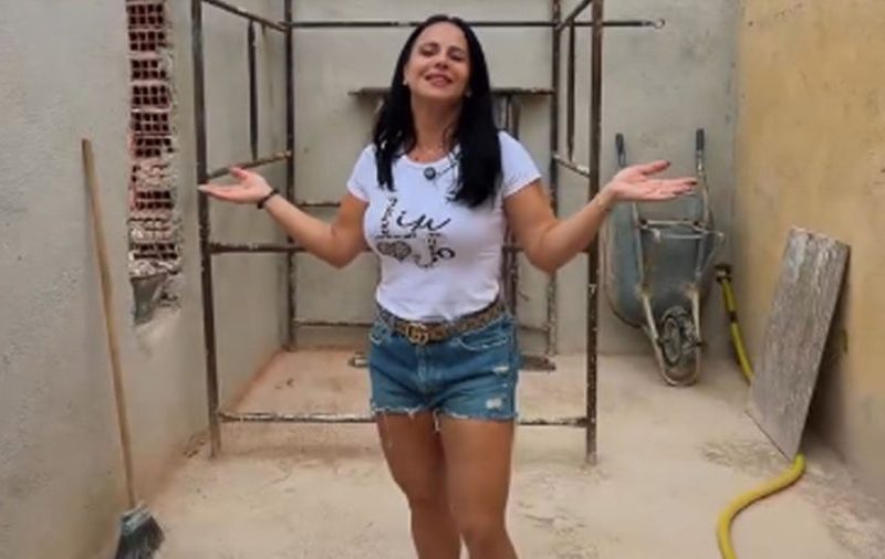 Viviane Araújo mostra andamento da obra de sua nova mansão e faz revelação